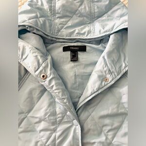Forever 21 Sky Blue Puffer Jacket